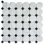 Polished 1" x 6" Marble Octagon and Dot Mosaic Wall & Floor Tile