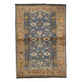 Hand-Knotted High-Quality Light Brown/Blue Area Rug