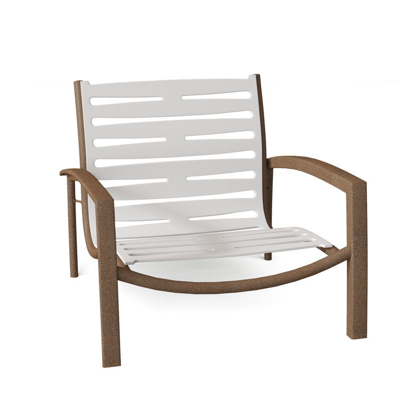 South Beach Outdoor Lounge Chair, Sonora, Snow Vinyl