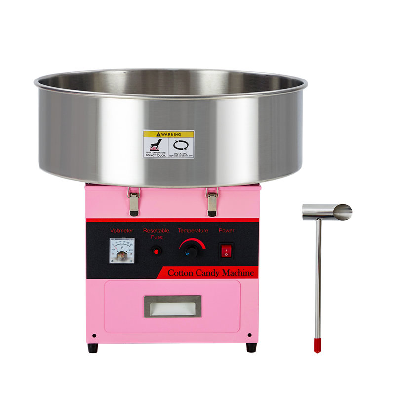 Machine à barbe à papa électrique avec housse, machine à soie commerciale de 980 W, rendement élevé, contrôle de la température, grand tiroir de rangement pour le carnaval