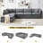 Sectional Sofa For Living Room Modular Sofa Couch With Movable Ottoman