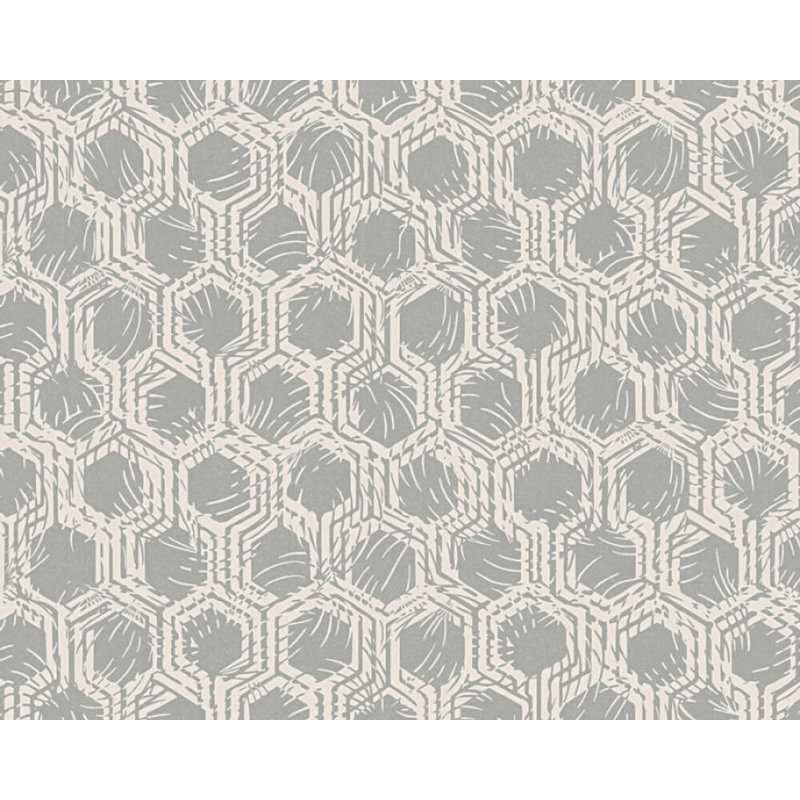 Non-woven Textured Wallpaper, Beige/Gray