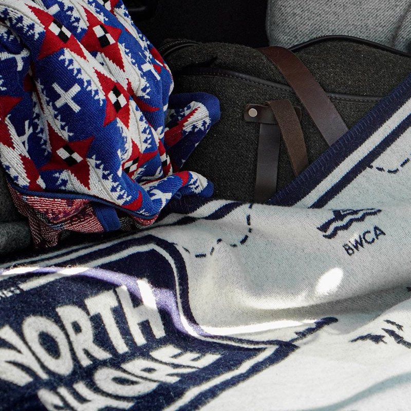 North Shore Map Wool Throw Blanket