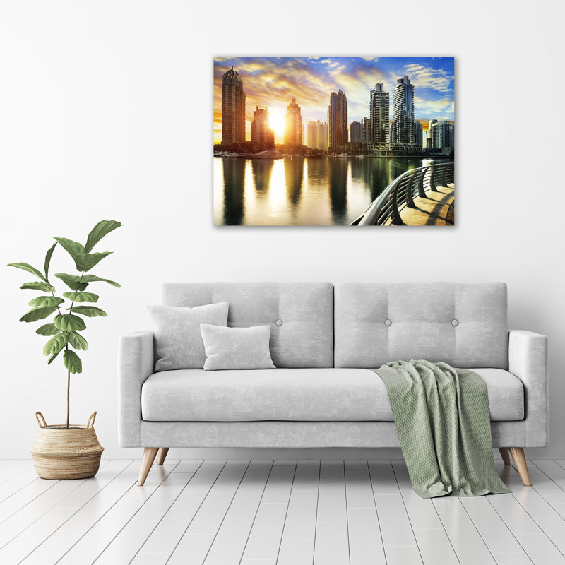 Dubai Sunset - No Frame Print on Canvas