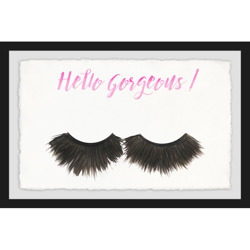 Lashes & Lips 1 Piece Single Picture Frame Wall Art, 41 cm H x 61 cm W x 4 cm D