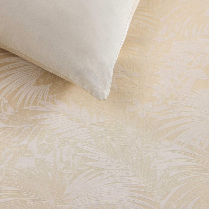 Marimekko Rantaniitty Cotton Orange Duvet Cover Set, King Duvet Cover + 2 King Shams, Orange Floral