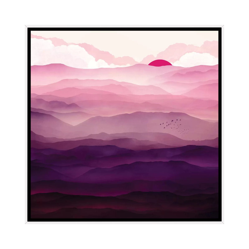 Jour ultra violet, H 26 po x l 26 po x P 1,5 po, Toile blanche encadrée