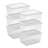Sterilite 58Qt Storage Boxes, Clear Plastic Containers with Lid, Set of 6, White