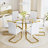 Modern Minimalist Style Circular Transparent Tempered Glass Table (Only Tables, No Chairs)-10527314-10527312