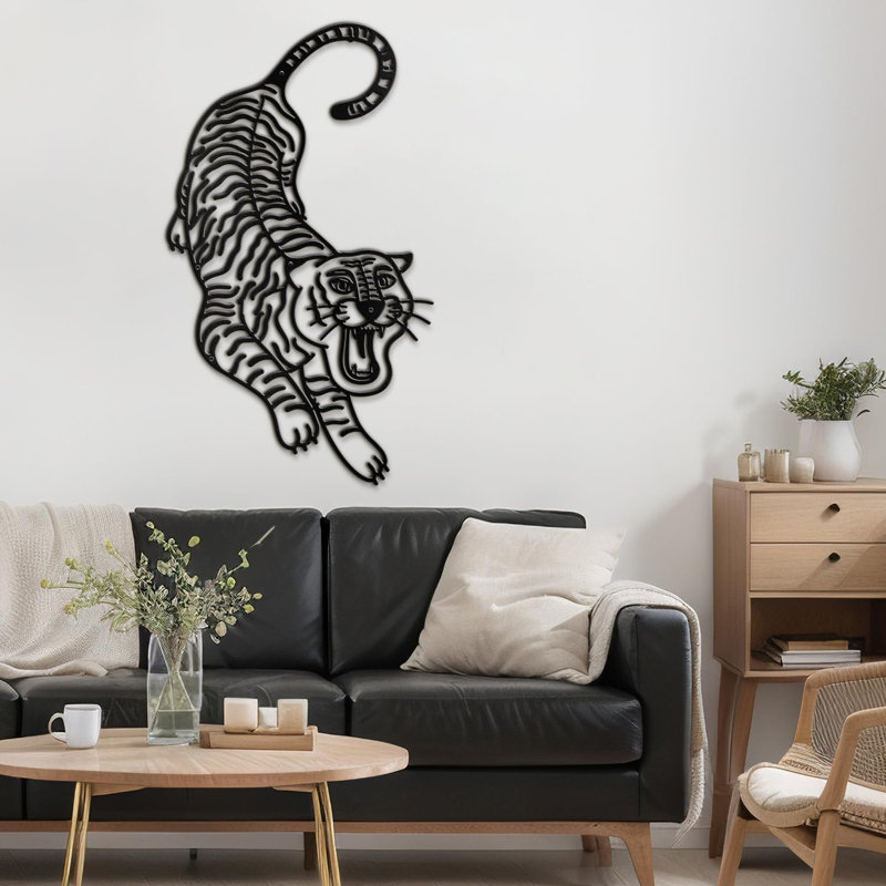 Wall Decor Metal, 24" H x 12" W x 0.05" D, Black