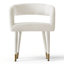 Ensemble de salle à manger rond moderne 35 "pour 2 avec fauteuils en chenille-690249615