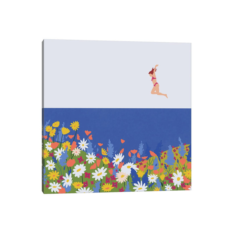Wild Flowers by Ceyda Alasar - Gallery-Wrapped Canvas Giclée on Canvas, 93.98 cm H x 93.98 cm W x 1.91 cm D, No Frame