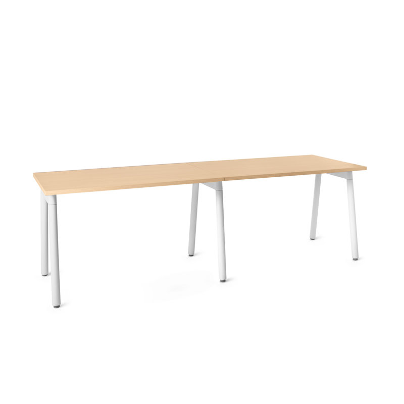 Bureau simple Series A, 47 po, blanc, Naturel
