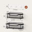 Black Shower Caddy Stainless Steel No Drilling Adhesive Shower Shelf for Bathroom 2 Pack