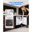 Machine à glaçons sous le comptoir de 15 po de largeur, machine à glaçons en forme de croissant de 15 lb / jour intégrée avec bac de rangement de 11 lb et porte réversible, machine à glaçons autoportante pour les cuisines résidentielles commerciales - aucun drain requis