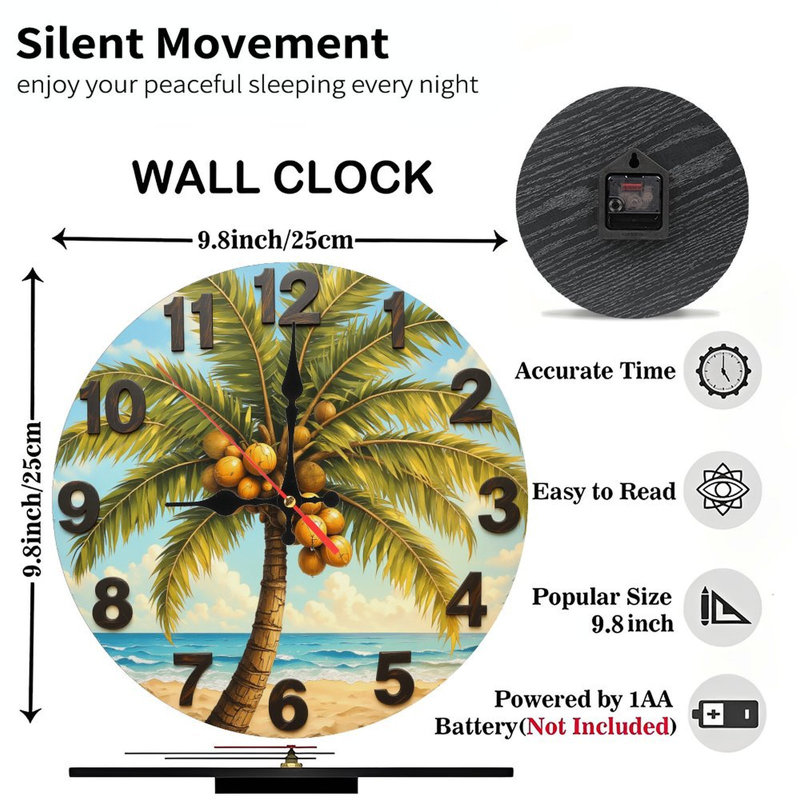 Horloge murale plage