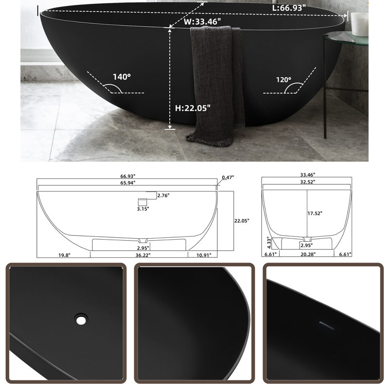 67 x 33.5 Bathtub