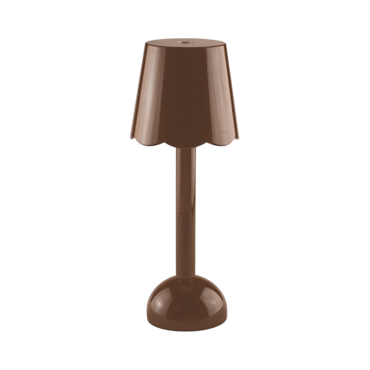 Lampe festonnée à DEL 28 cm, Chocolat