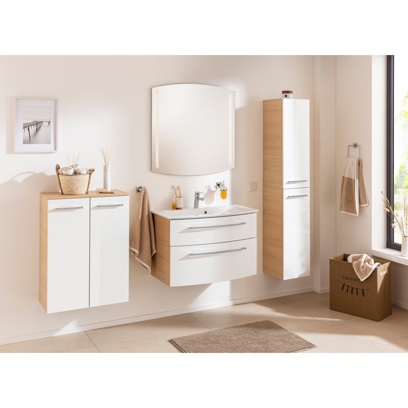 Bathroom Cabinet, Light brown/white