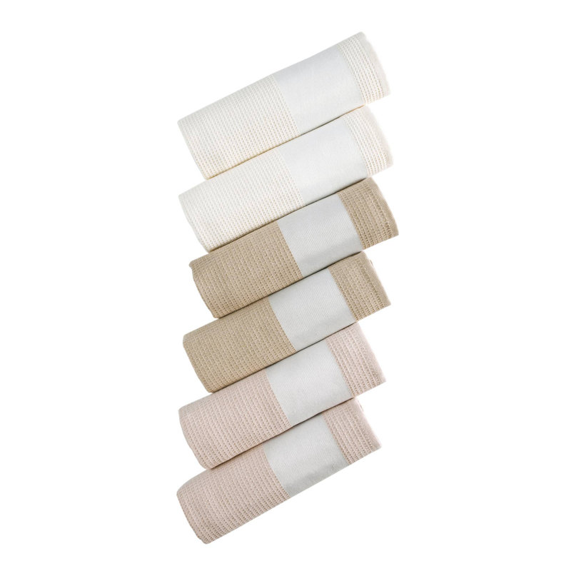 Jacquard - Ensemble de 6 serviettes de cuisine Jacquard, Taupe