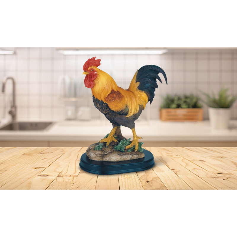 Figurine de coq orange Willowood, Jaune / noir
