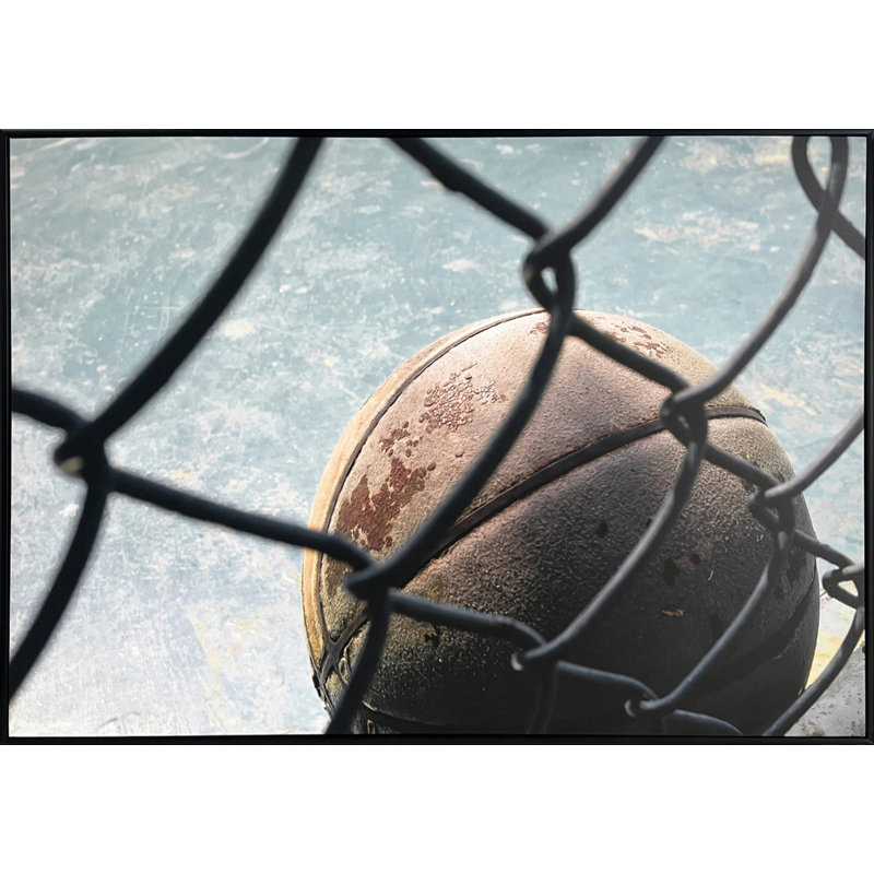 Fence Line Court - 28 po x 40 po - Toile avec cadre