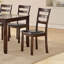 6 pièces-Ensemble de salle à manger de style classique, table rectangulaire, 4 chaises et banc en bois d'hévéa