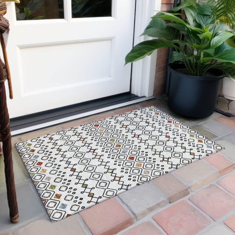 Tapis rectangulaire Aleighna avec envers antidérapant, Rectangle 1 pi 8 po x 2 pi 6 po