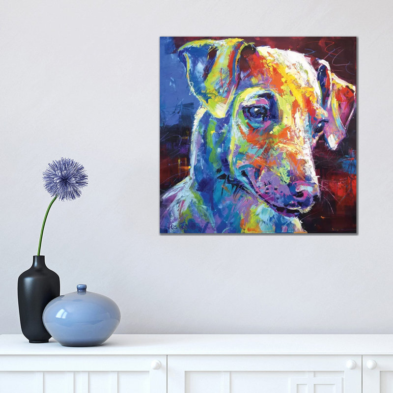 Greyhound Puppy by Jos Coufreur - Wrapped Canvas Gallery-Wrapped Canvas Giclée, 45.72 cm H x 45.72 cm W