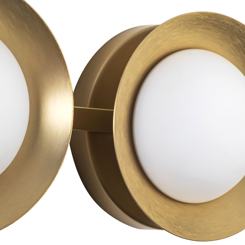 Cleo 36-in Gold dimmable LED Bathroom Vanity Light, Brushed Gold