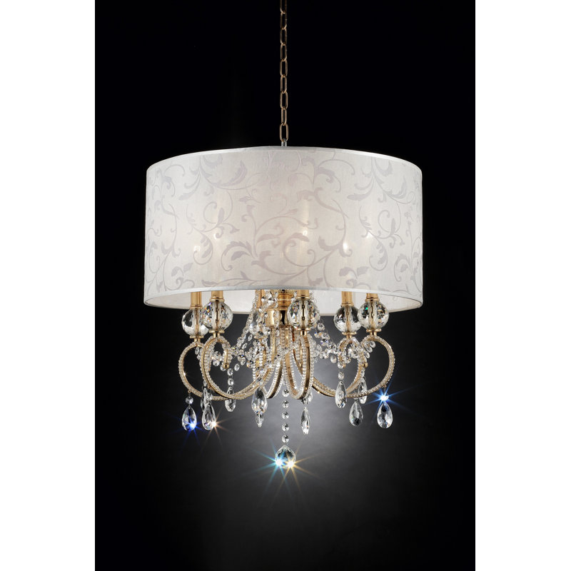 Lustre tambour unique à 6 lumières Maumelle