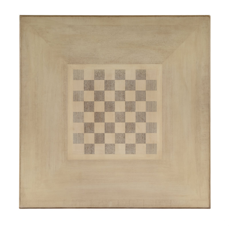 36" Chess Table, Antique Beige
