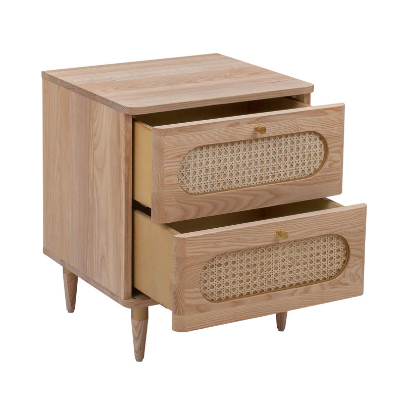 Cordeja 2 - Drawer Solid Wood Nightstand in Brown