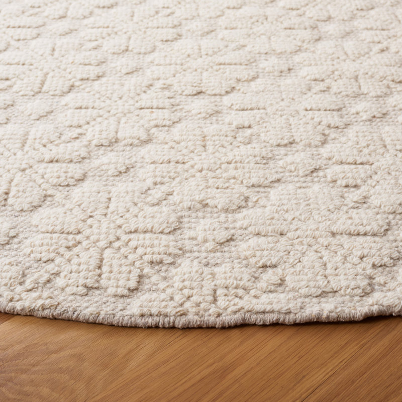 Kelton Hand Woven Wool Solid Color Rug, Round 6'