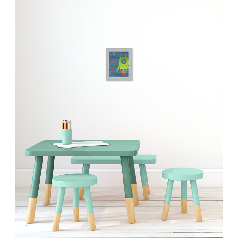 Space Explore 2, impression sur papier, H 10 po x l 8 po x P 0,6 po, Encadré plat argent