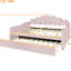 Lit de jour rose grand format et gigogne - Ensemble de couchage confortable, polyvalent