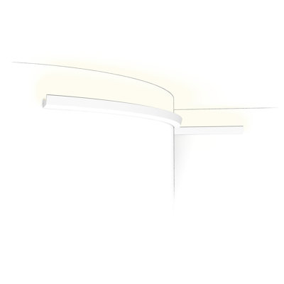 Moulure couronnée en polyuréthane blanc uni apprêté 1 po x 1 po x 78-3 / 4 po