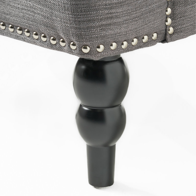 Canapé capitonné, Gris anthracite