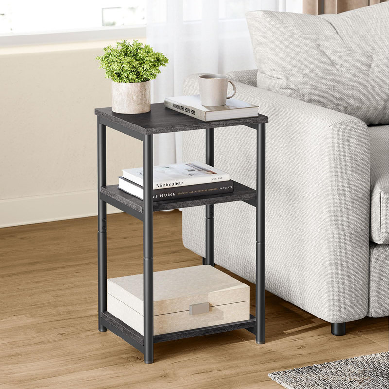 Side Table, Misty Gray, Black