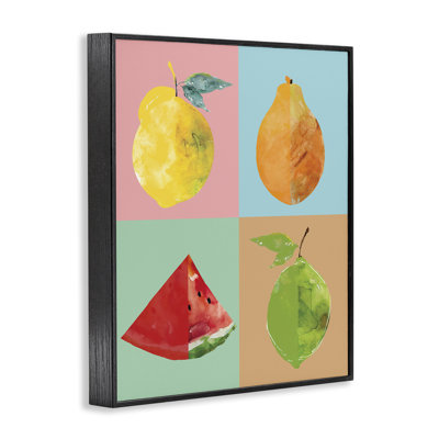 Art moderne giclée sur fond abstrait de fruits modernes par Carol Robinson