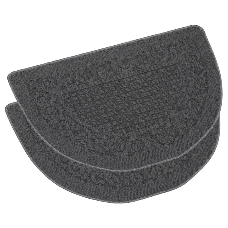 Tapis de cuisine en jacquard Zanthe Home Decor, Gris