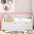 Twin Daybed Frame, Drawers, Shelves-477615742