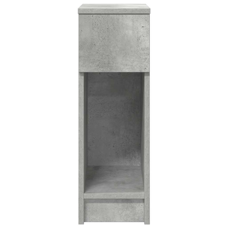 Cornelio 20 cm W Bedside Table, Concrete Grey, Set of 2