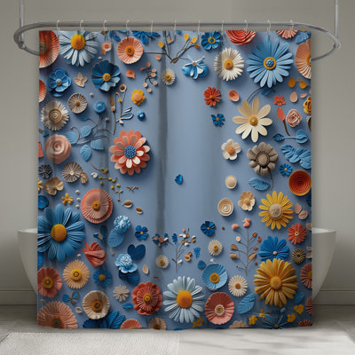 Rideau de douche floral - Bohème