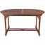 Table de salle à manger de patio pliante ovale en bois d'acacia