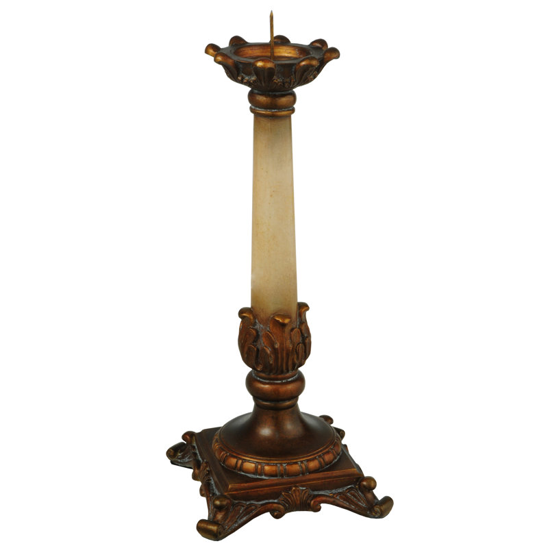 Arcadia Bronze and Ivory 10" Candlestick