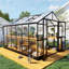 Porte de grange double en polycarbonate 2 évents Grower’s Haven-90597045