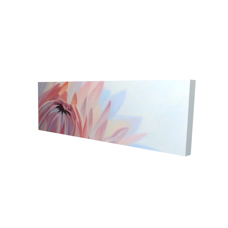 Fleur de lotus en toile pastel | Décoration botanique exotique