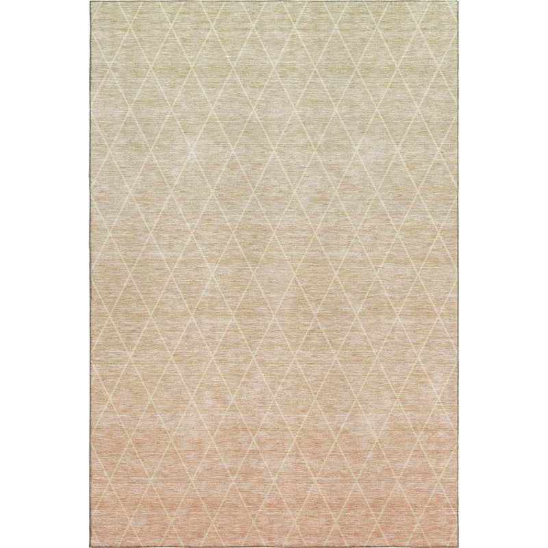 Tapis géométrique de qualité supérieure lavable à la machine AMF1175, Rectangle 9 pi x 12 pi