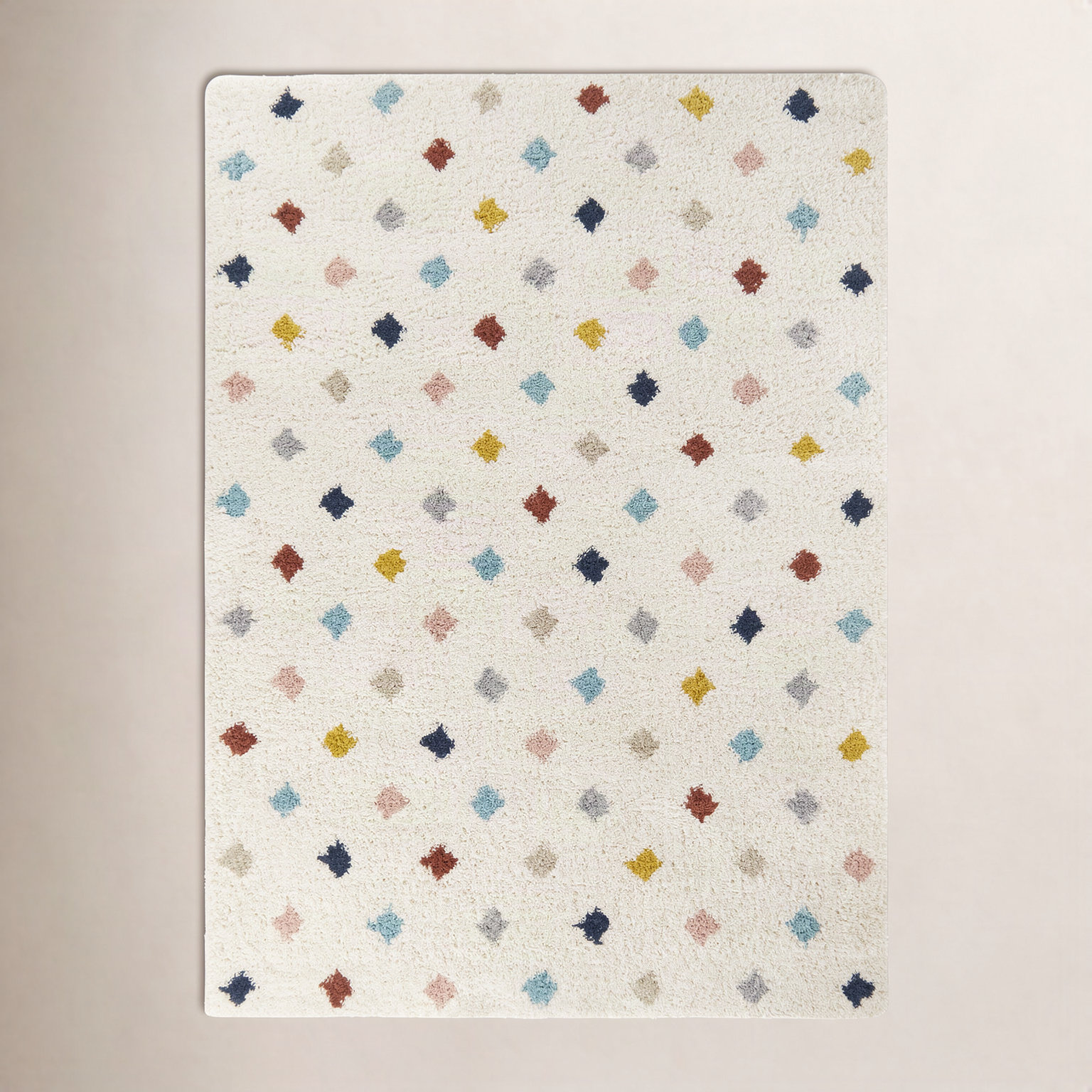 Bartucca Diamond Shag Area Rug, Rectangle 7'10" x 10'